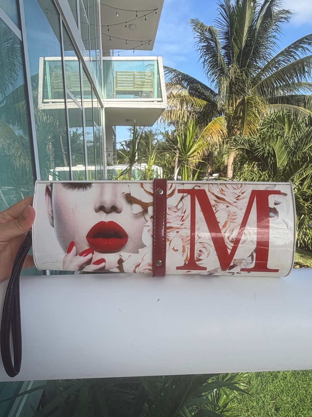 Vintage rare editorial magazine roll clutch